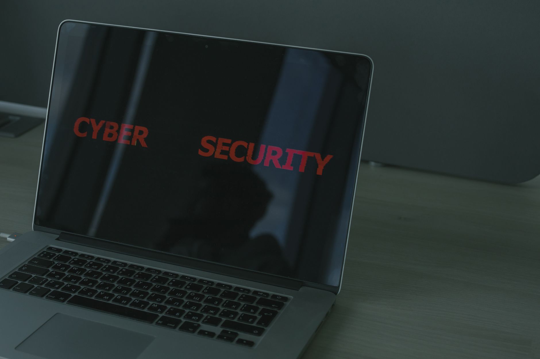Close-up view of secure key on keyboard